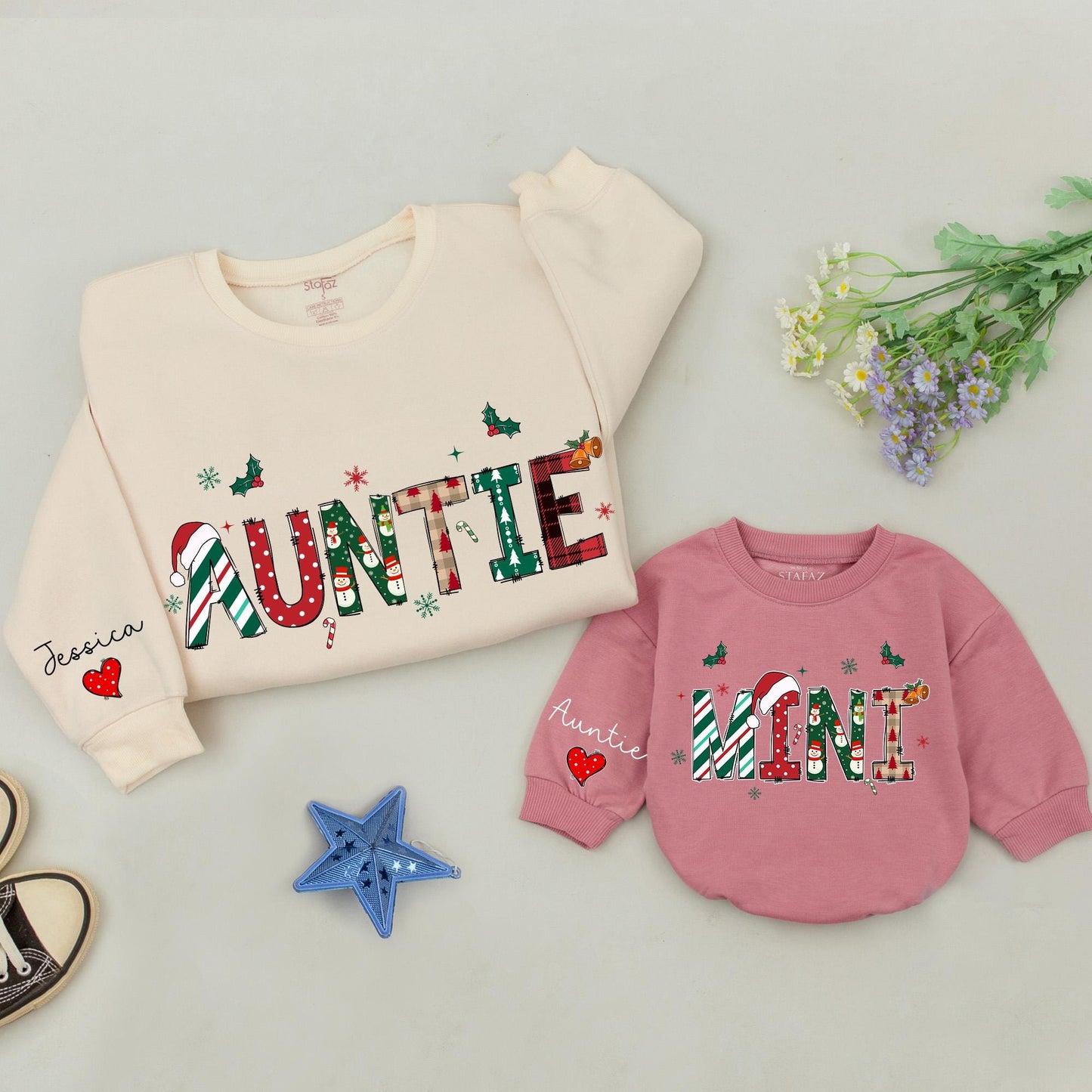 Auntie & Me Christmas Sweatshirts: Personalized Holiday Gifts