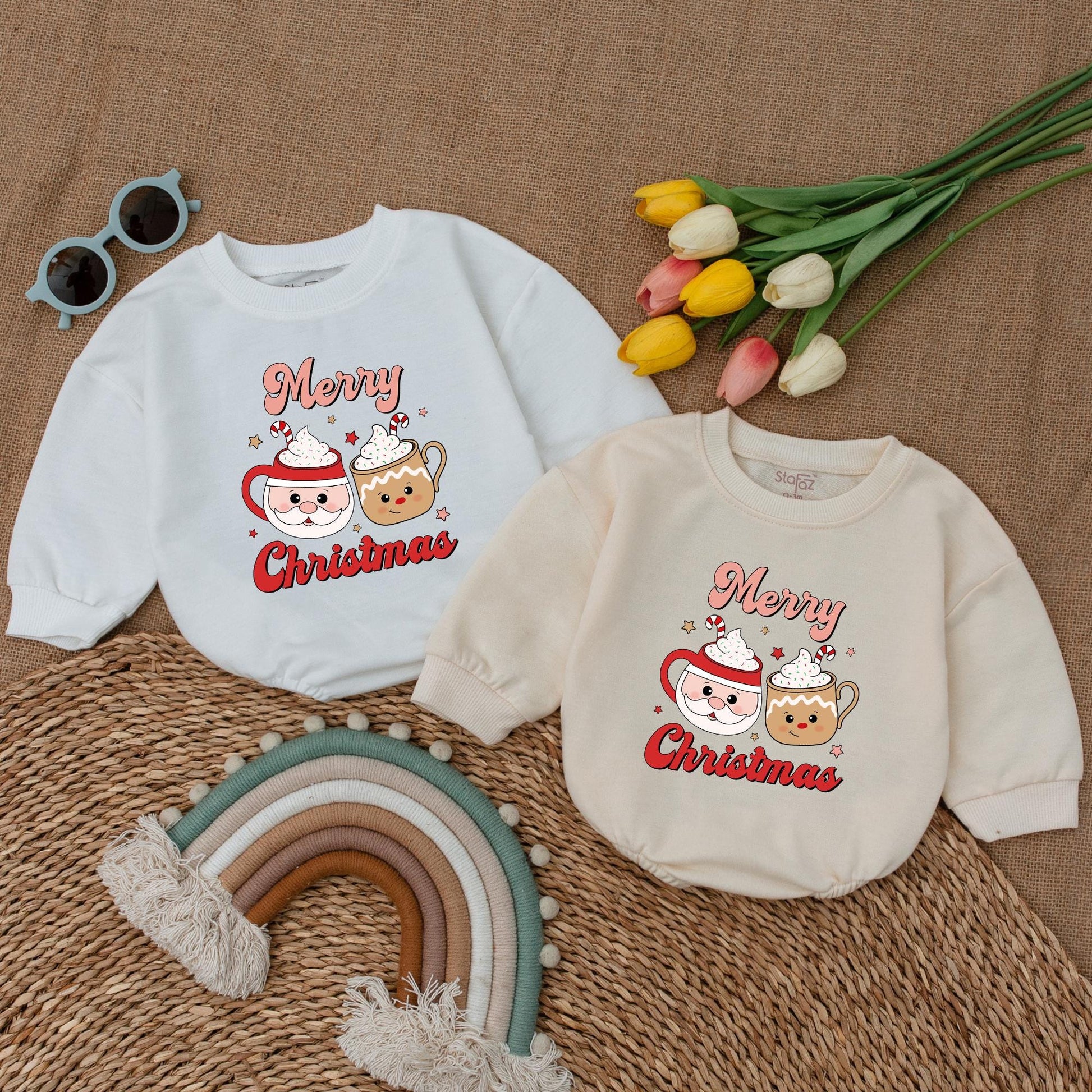 Vintage Christmas Baby Romper | Cute 1st Xmas Outfit & Gift