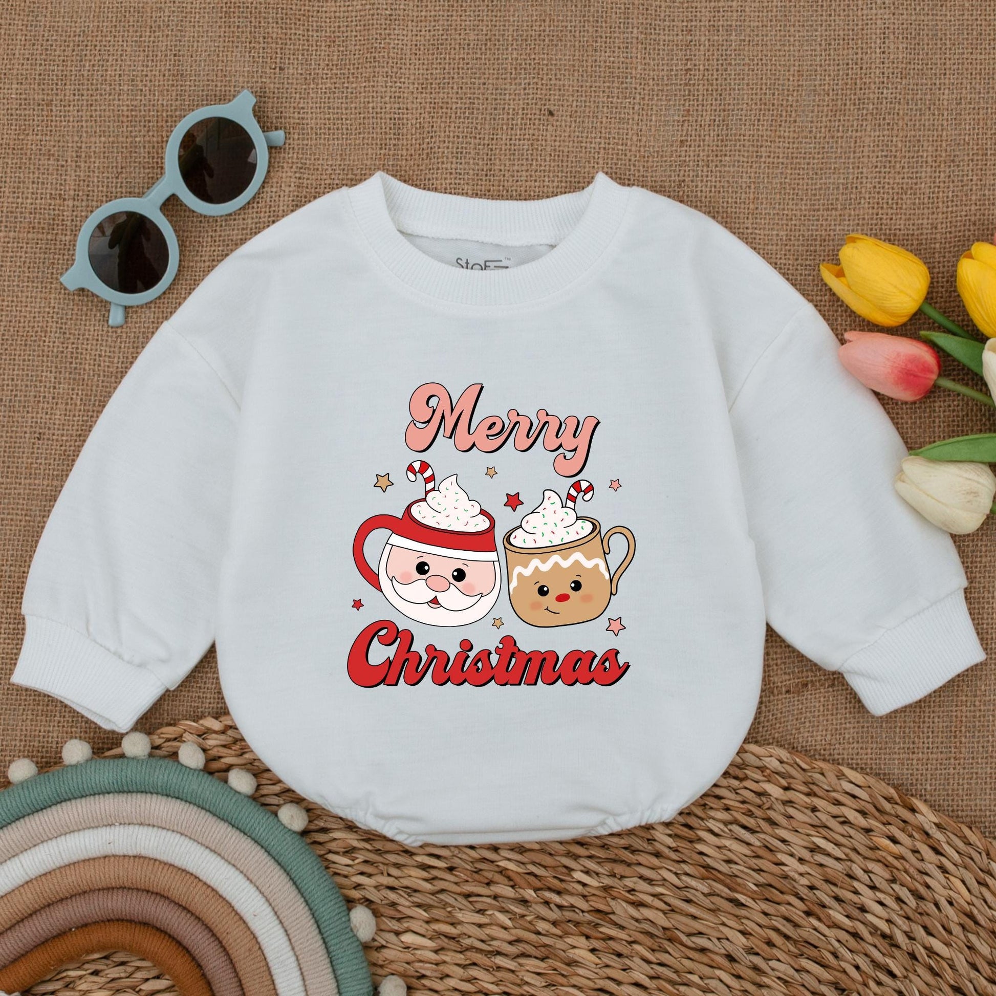 Vintage Christmas Baby Romper | Cute 1st Xmas Outfit & Gift