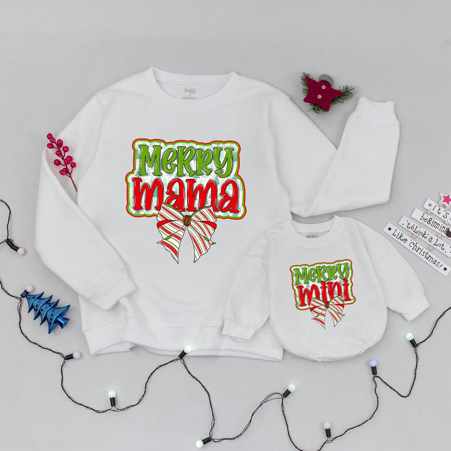 Festive Family Sweaters: Cozy Matching Christmas Mom & Baby Outfits