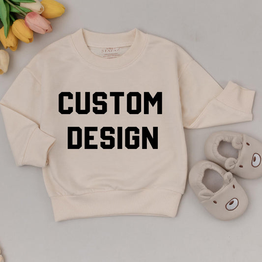 Custom Design Baby Sweatshirt Gift Personalized Spring Outfit for Boy or Girl Birthday Toddler Clothes Natural Cotton Cute Birthday Party Outfit 138