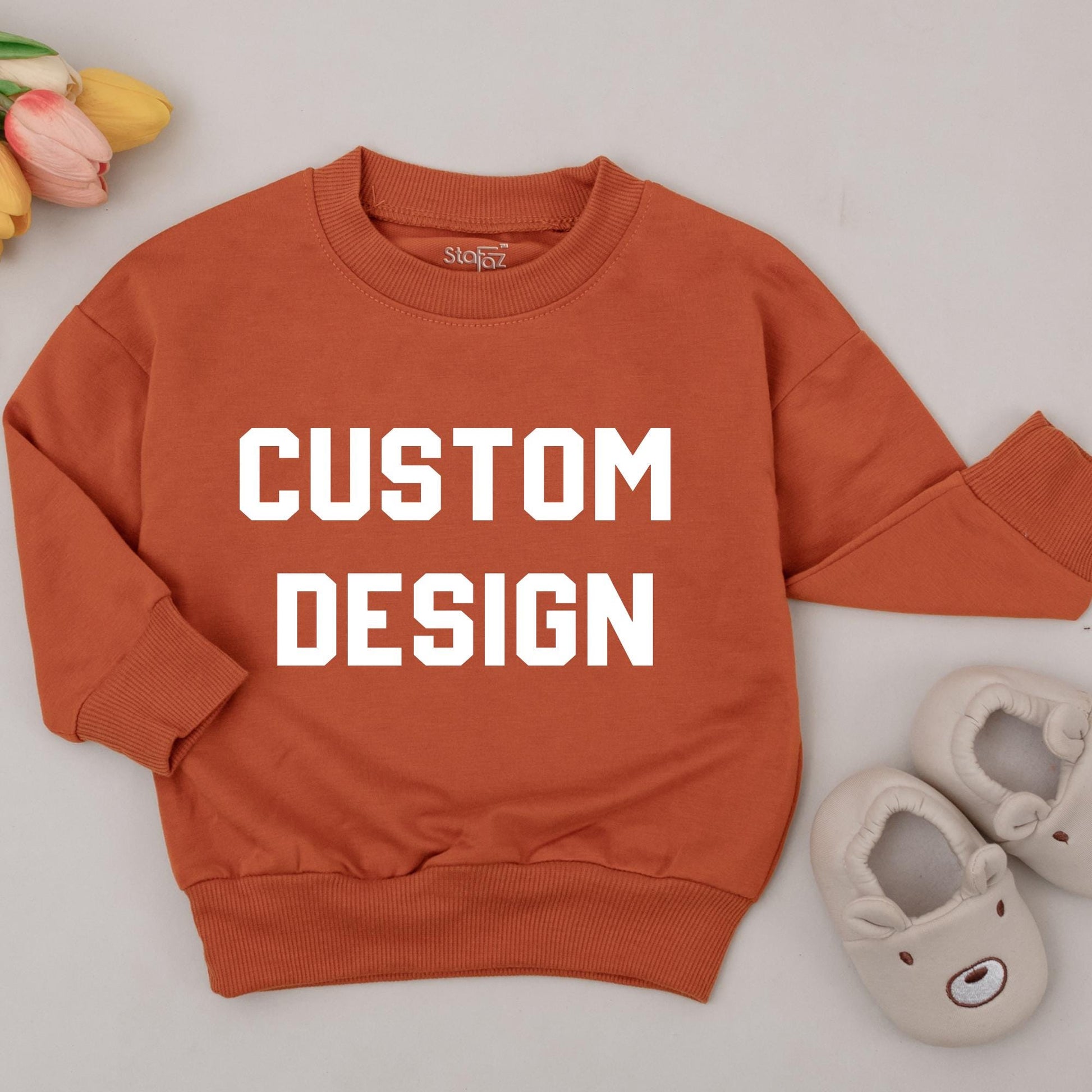 Custom Design Baby Sweatshirt Gift Personalized Spring Outfit for Boy or Girl Birthday Toddler Clothes Natural Cotton Cute Birthday Party Outfit 138