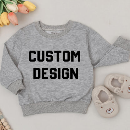 Custom Design Baby Sweatshirt Gift Personalized Spring Outfit for Boy or Girl Birthday Toddler Clothes Natural Cotton Cute Birthday Party Outfit 138