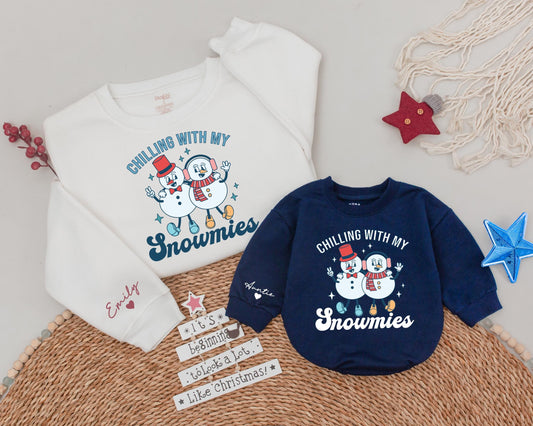 Matching Christmas Shirts: Family, Auntie & Niece Snowman Outfits