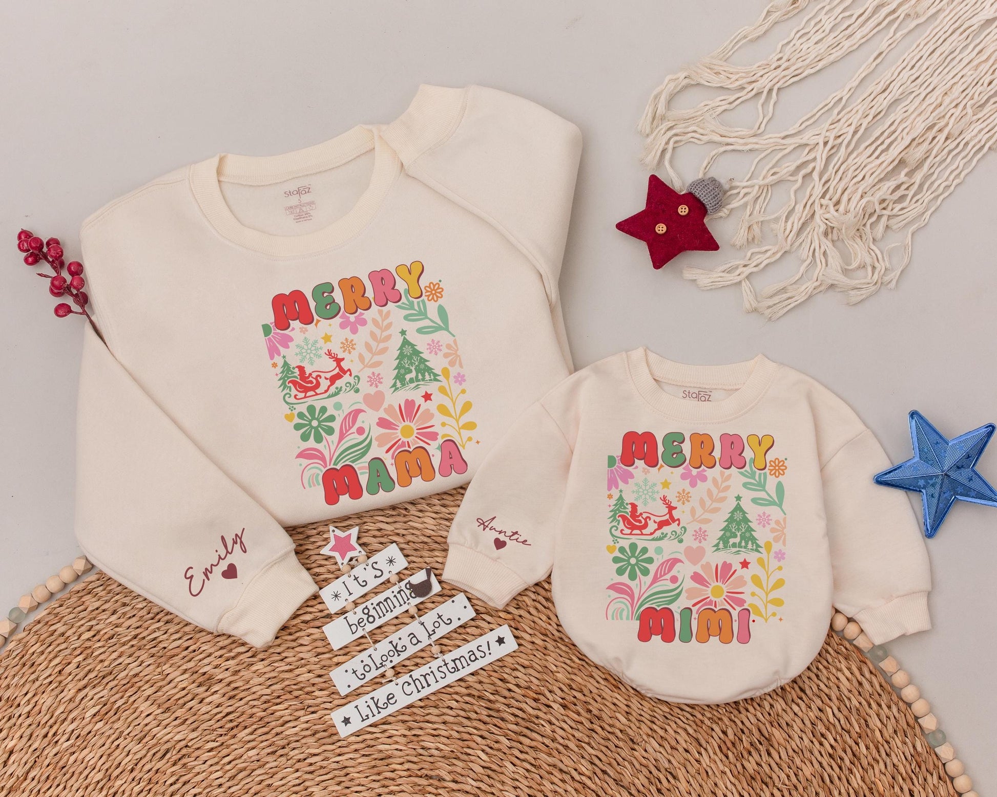 Matching Mommy & Me Christmas Sweatshirts: Festive Family Outfits