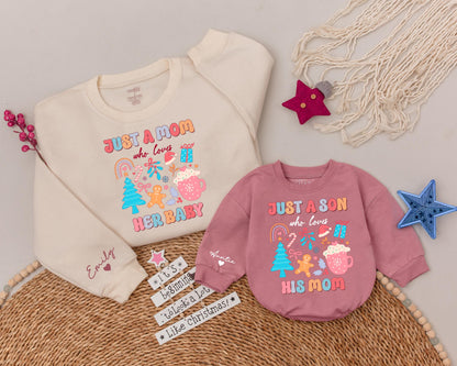 Mom & Kids Matching Xmas Sweatshirts - Personalized Holiday Gifts