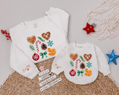 Cozy Christmas Family Sweatshirts & Rompers: Matching Holiday Wear