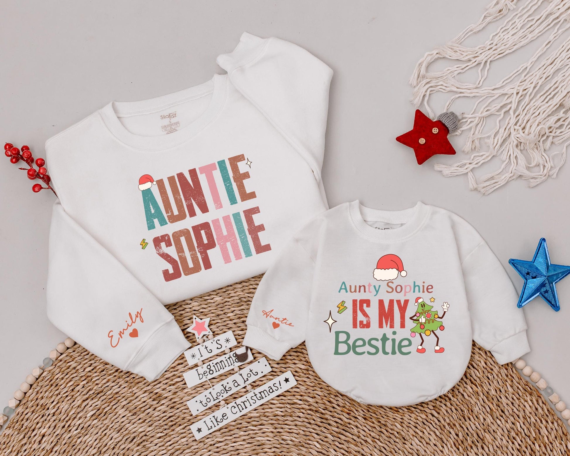 Matching Auntie & Me Holiday Sweaters: Perfect Xmas Family Gift