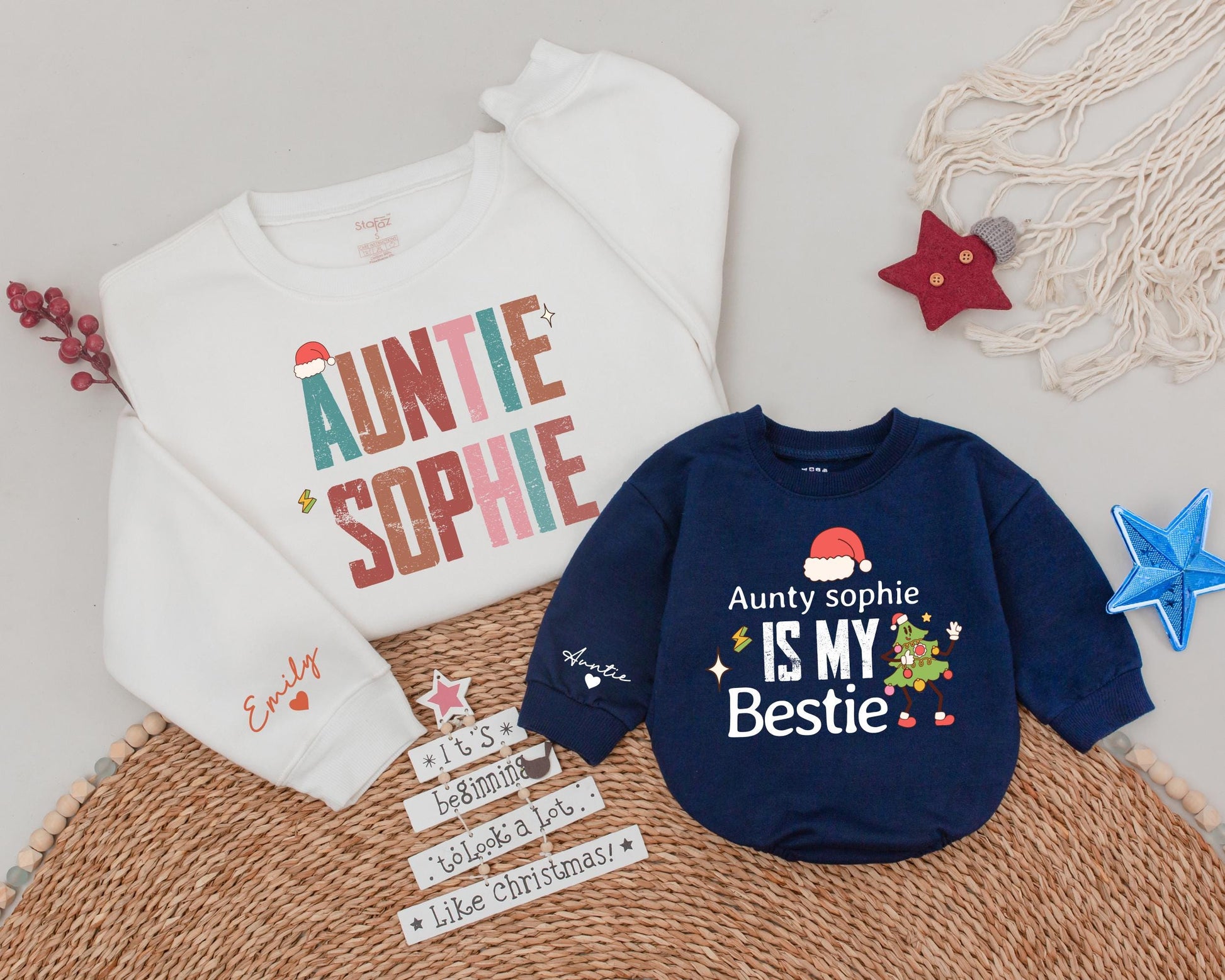 Matching Auntie & Me Holiday Sweaters: Perfect Xmas Family Gift