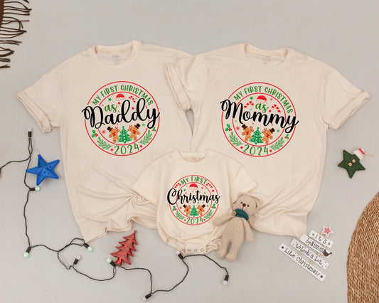 First Christmas Family Shirts, Matching Vintage Holiday Outfits