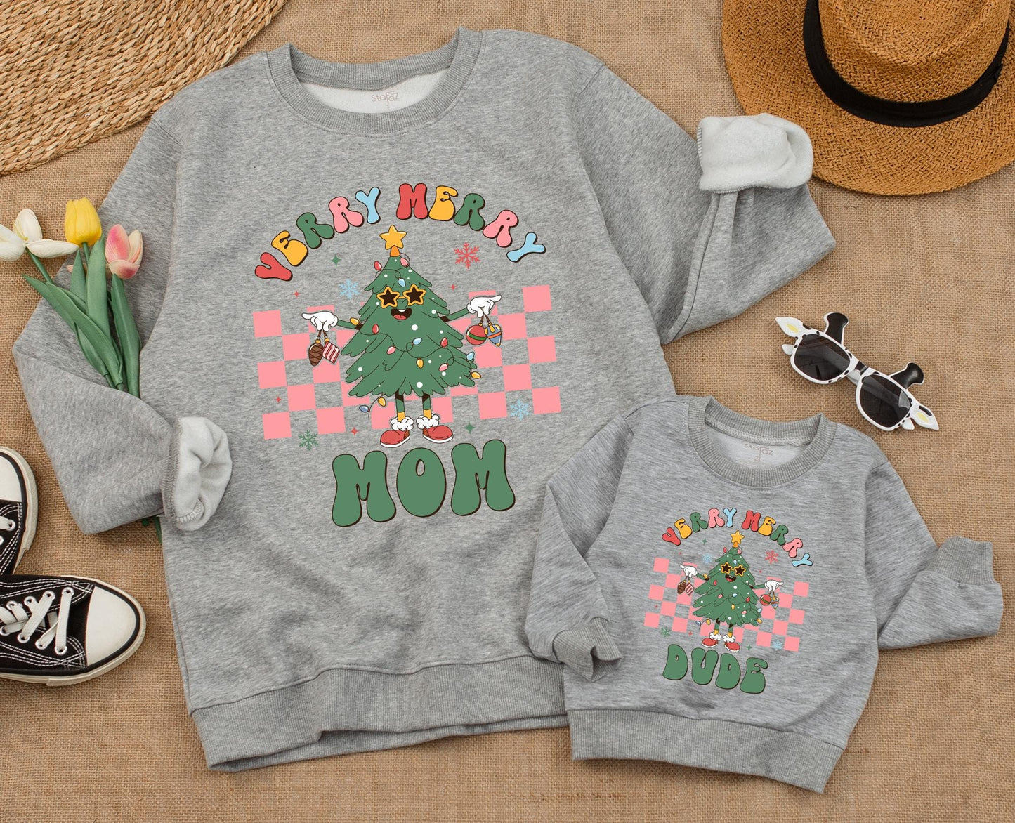 Matching Family Christmas Sweaters, Trendy Retro Holiday Gifts