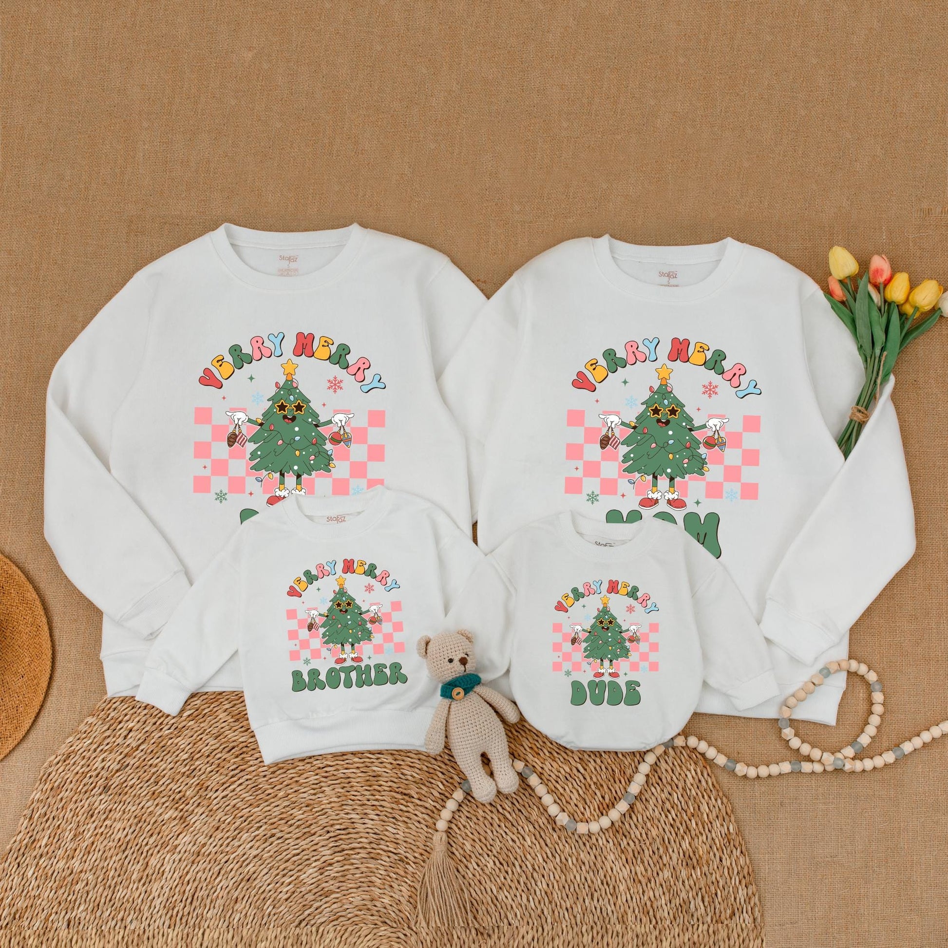 Matching Family Christmas Sweaters, Trendy Retro Holiday Gifts