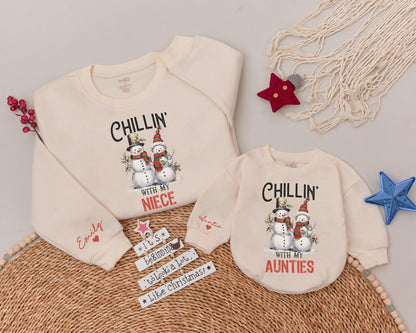 Matching Auntie & Niece Christmas Sweatshirts – Perfect Holiday Gift