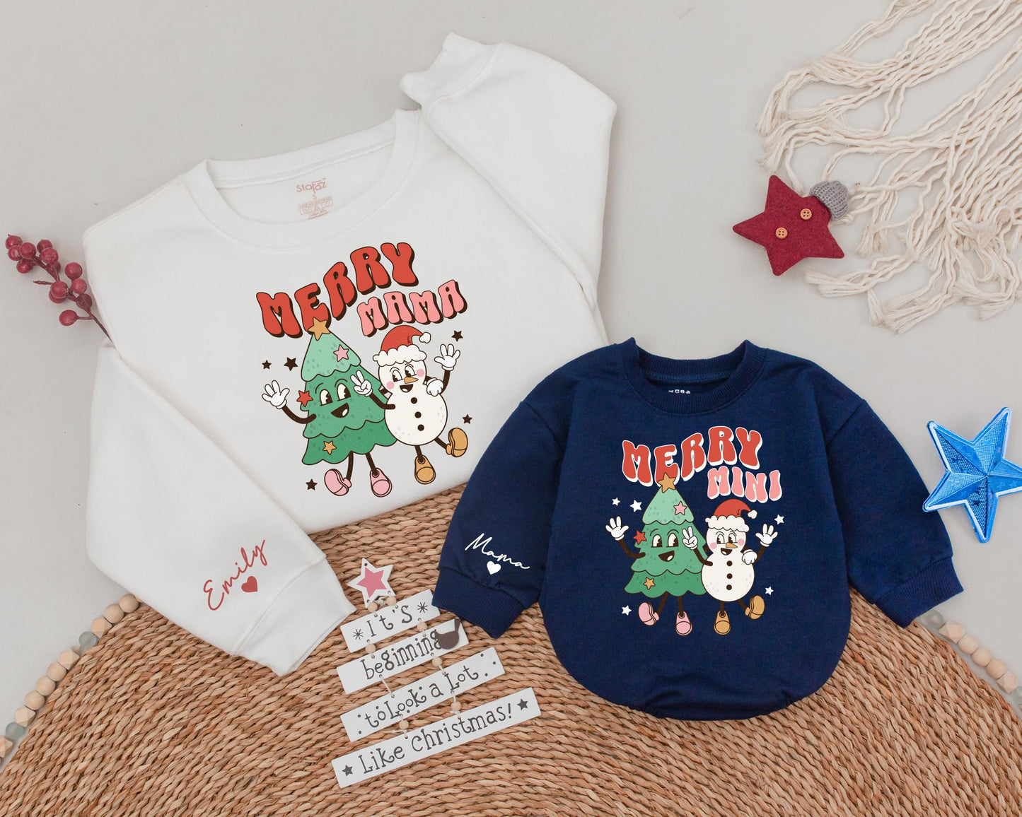 Matching Mama & Mini Christmas Sweatshirts – Festive Family Outfits