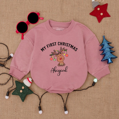 Custom Baby Christmas Romper, First Holiday Outfit & Gift Idea