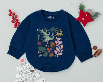 Boho Baby's First Christmas Outfit: Stylish Unisex Romper Gift