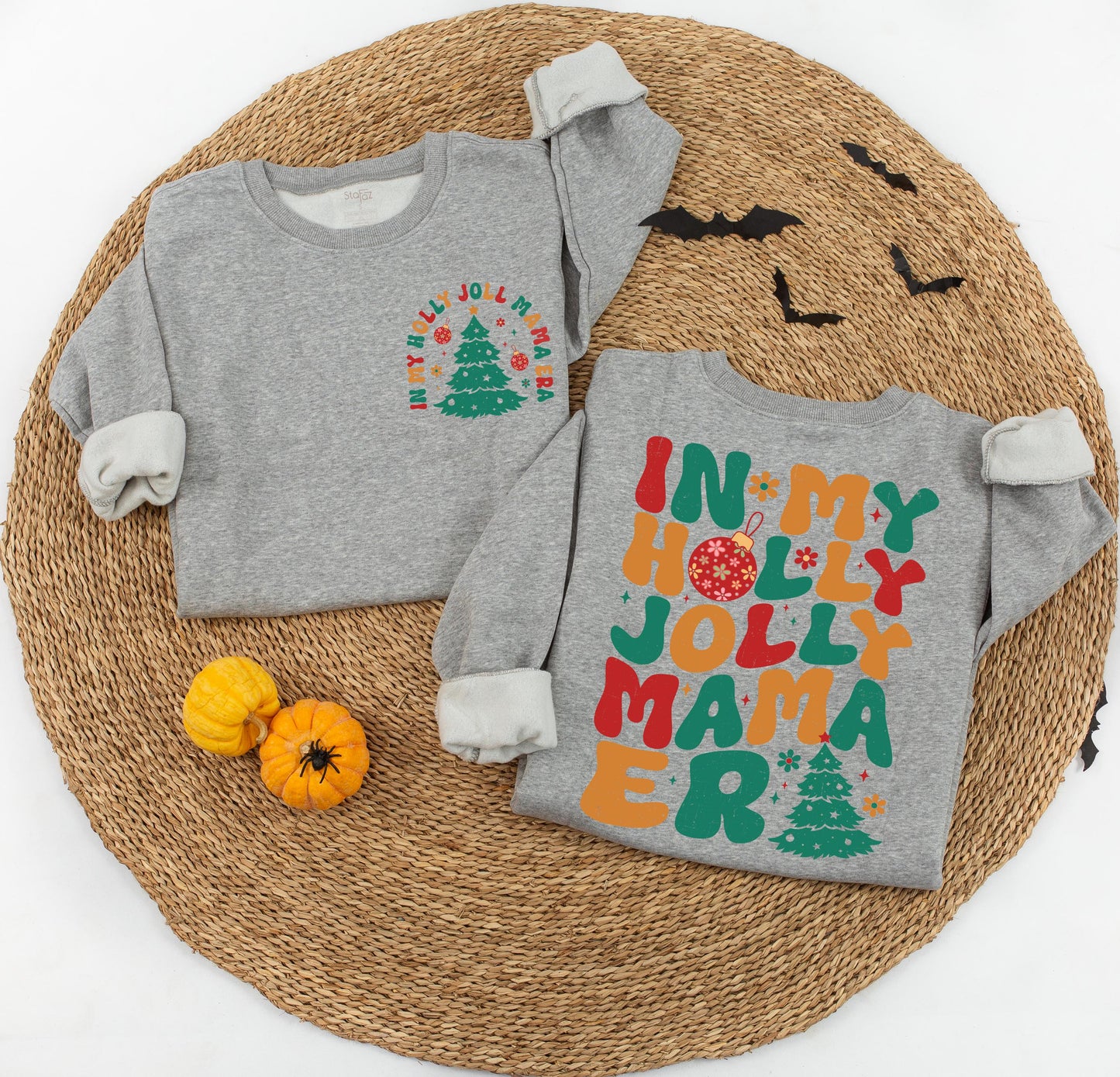 Matching Family Christmas Sweaters: Jolly Mama & Babe Holiday Romper