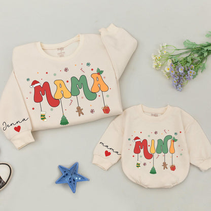 Matching Family Christmas Sweaters - Mama and Mini Festive Outfits  