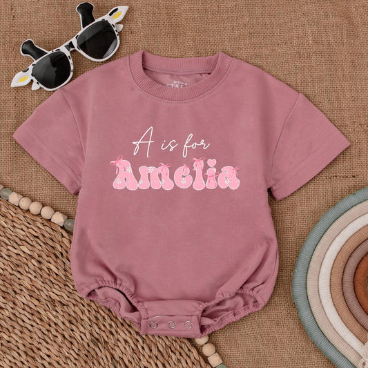 Custom Baby Name Romper – Personalized Infant and Toddler Outfit