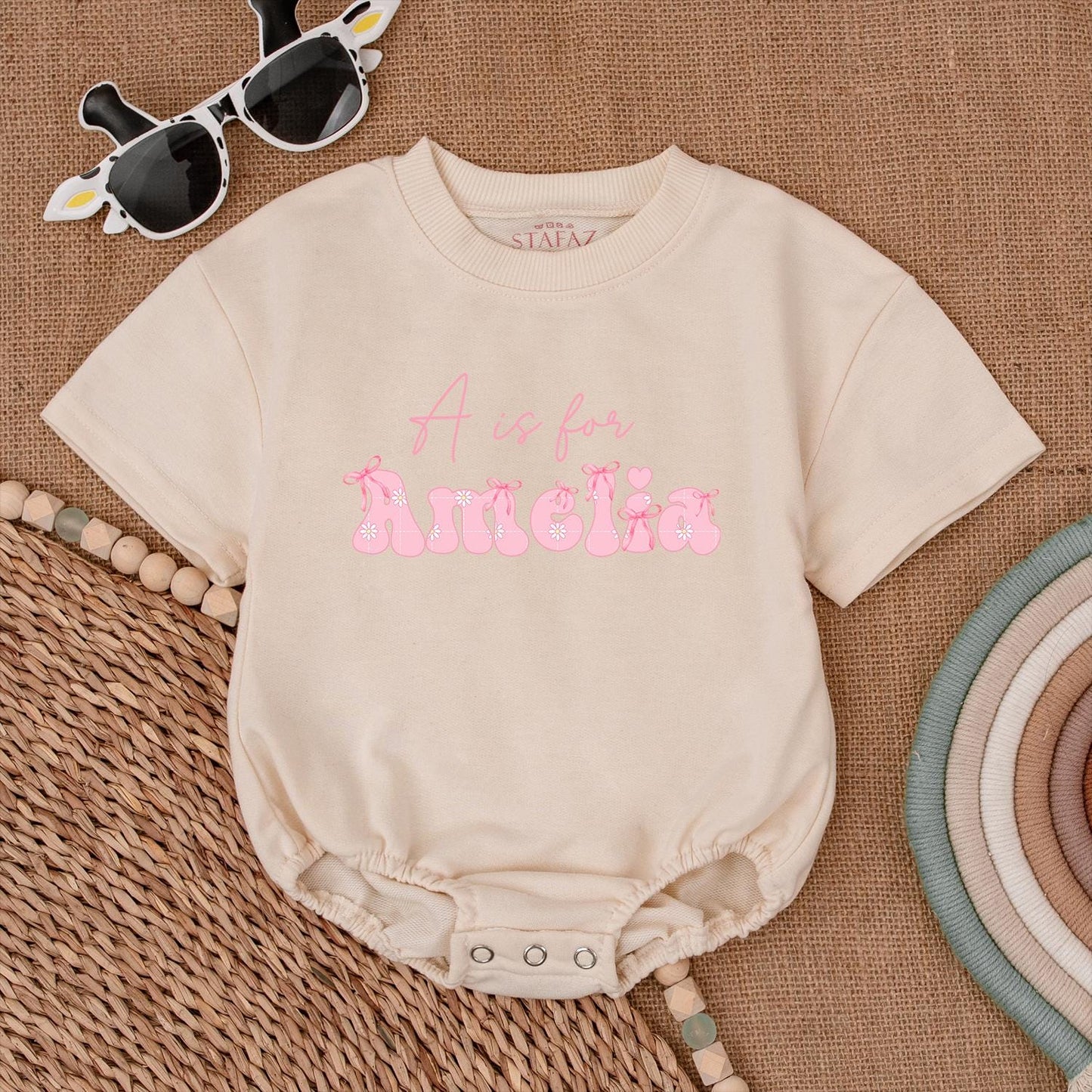 Custom Baby Name Romper – Personalized Infant and Toddler Outfit