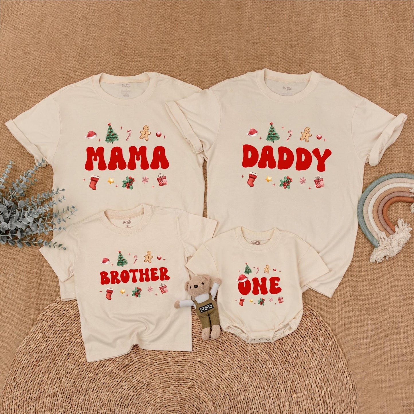 Matching Family Christmas Shirts: First Birthday & Baby Outfits