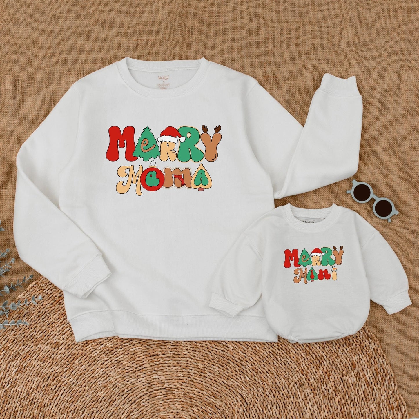 Matching Christmas Outfits: Mama, Mini & Family Retro Sweaters