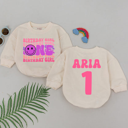 1st Birthday Bubble Romper - Personalized Baby Shower Gift Outfit  