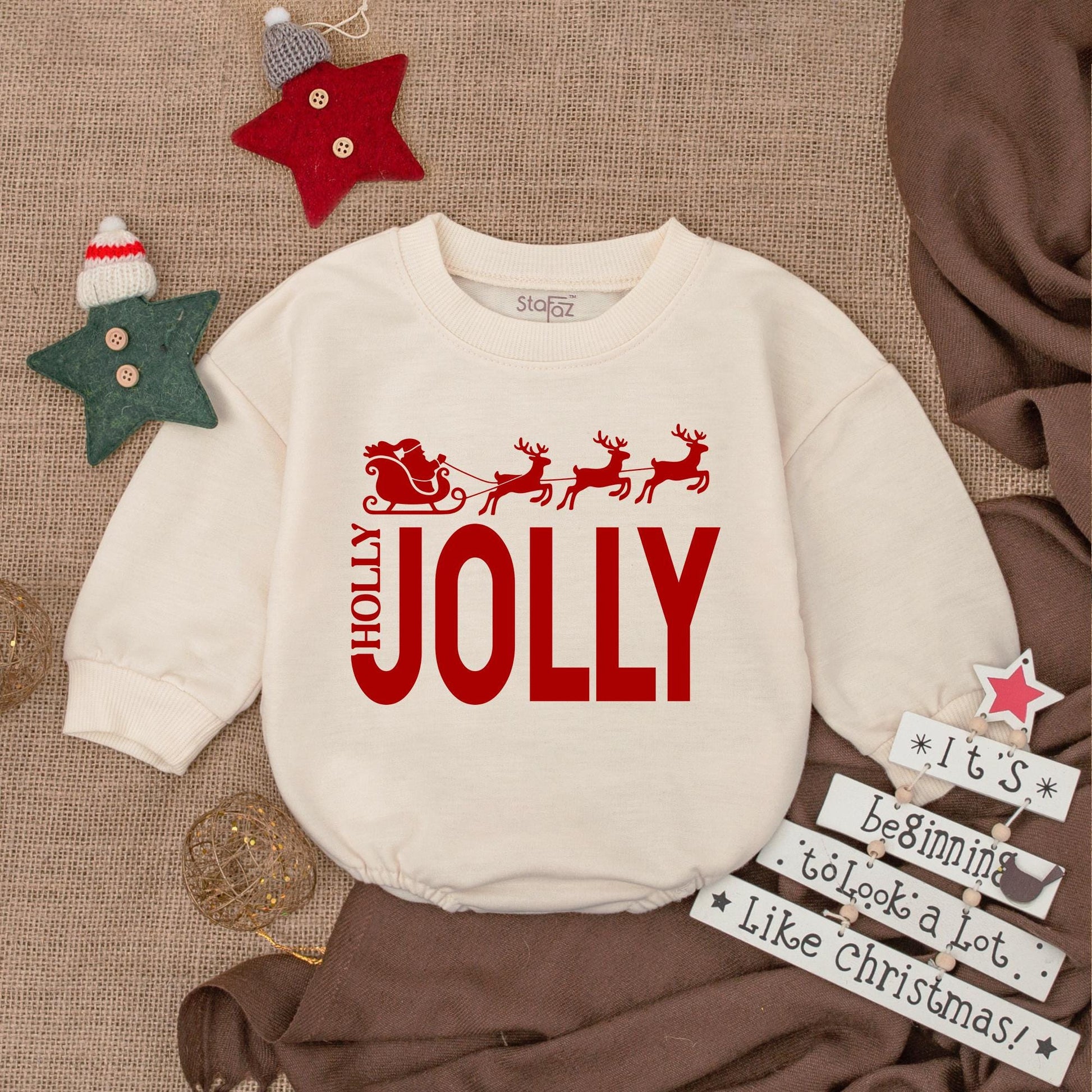 Festive Baby Romper: Christmas Baby Bodysuit & First Holiday Outfit