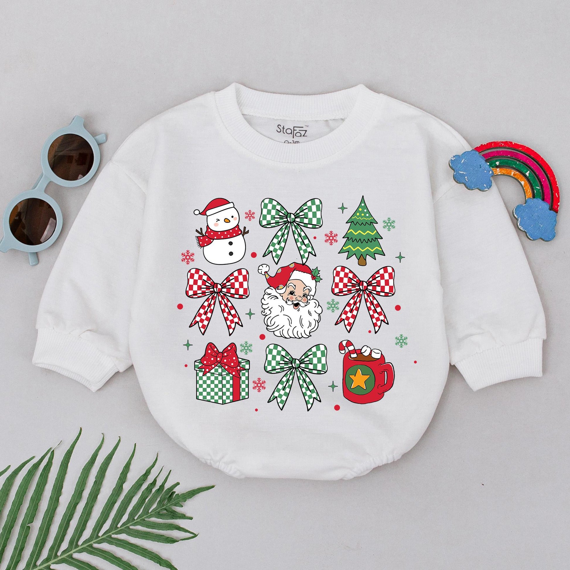 Festive Baby Romper: 1st Christmas, Santa Outfit & Shower Gift