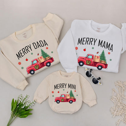 Matching Family Christmas Sweatshirts: Mama & Dada Mini Edition