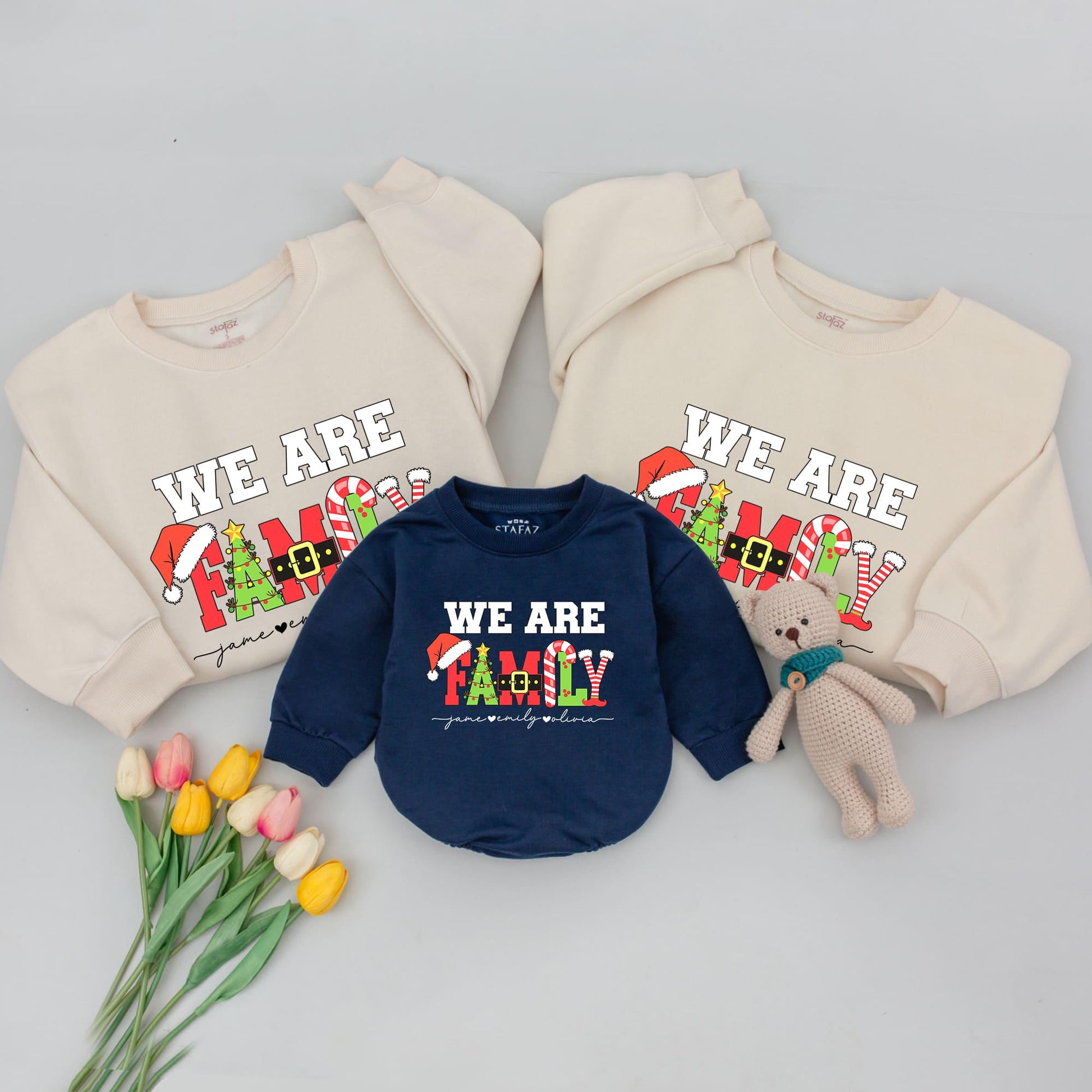 Matching Christmas Family Outfits: Personalized Holiday Sweatshirts