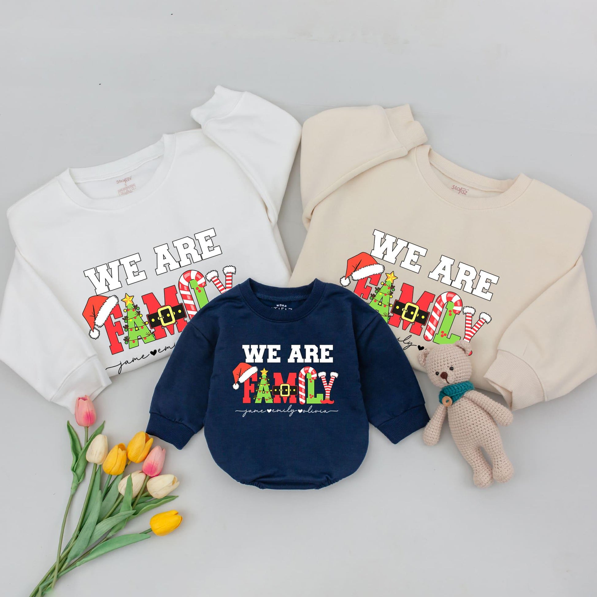 Matching Christmas Family Outfits: Personalized Holiday Sweatshirts