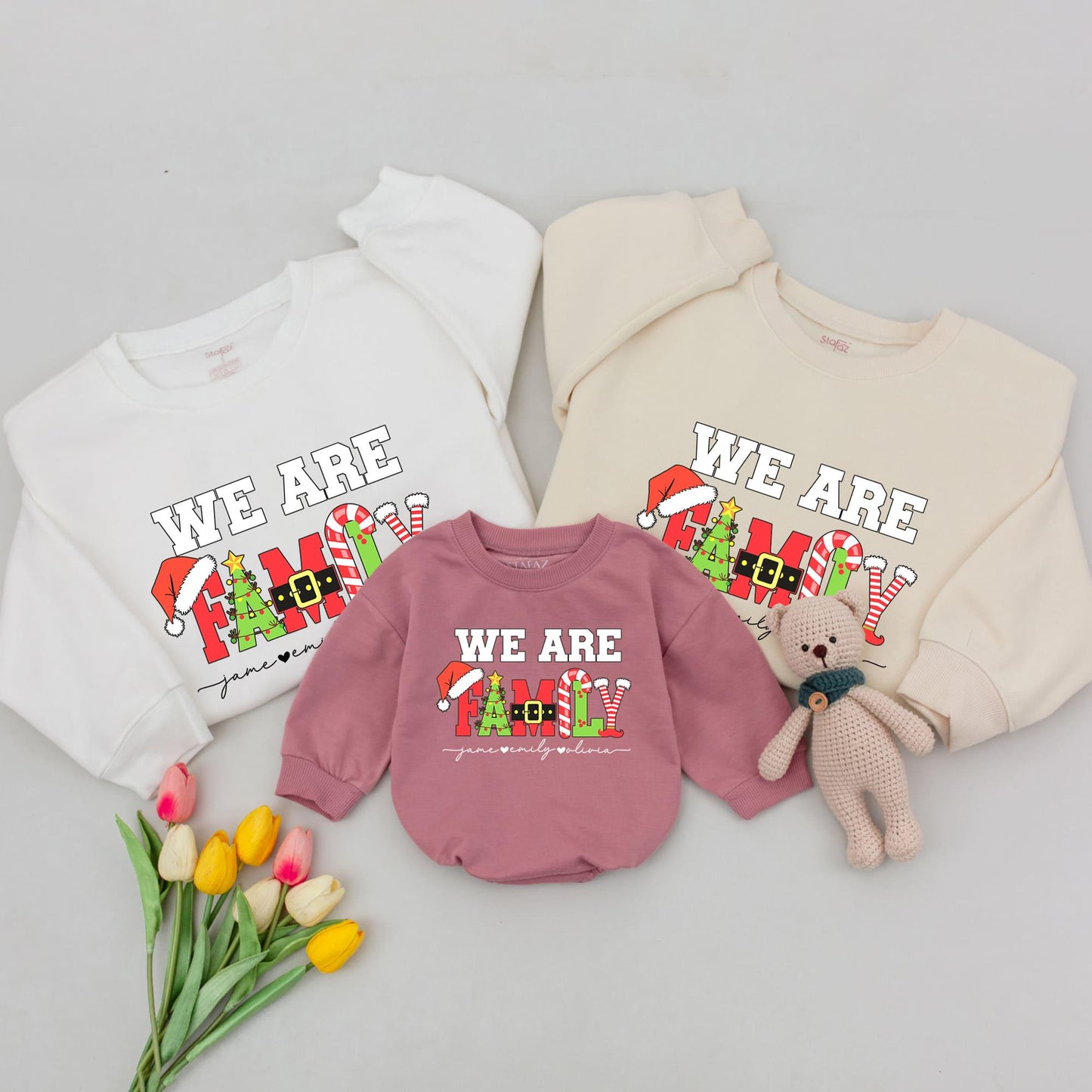 Matching Christmas Family Outfits: Personalized Holiday Sweatshirts