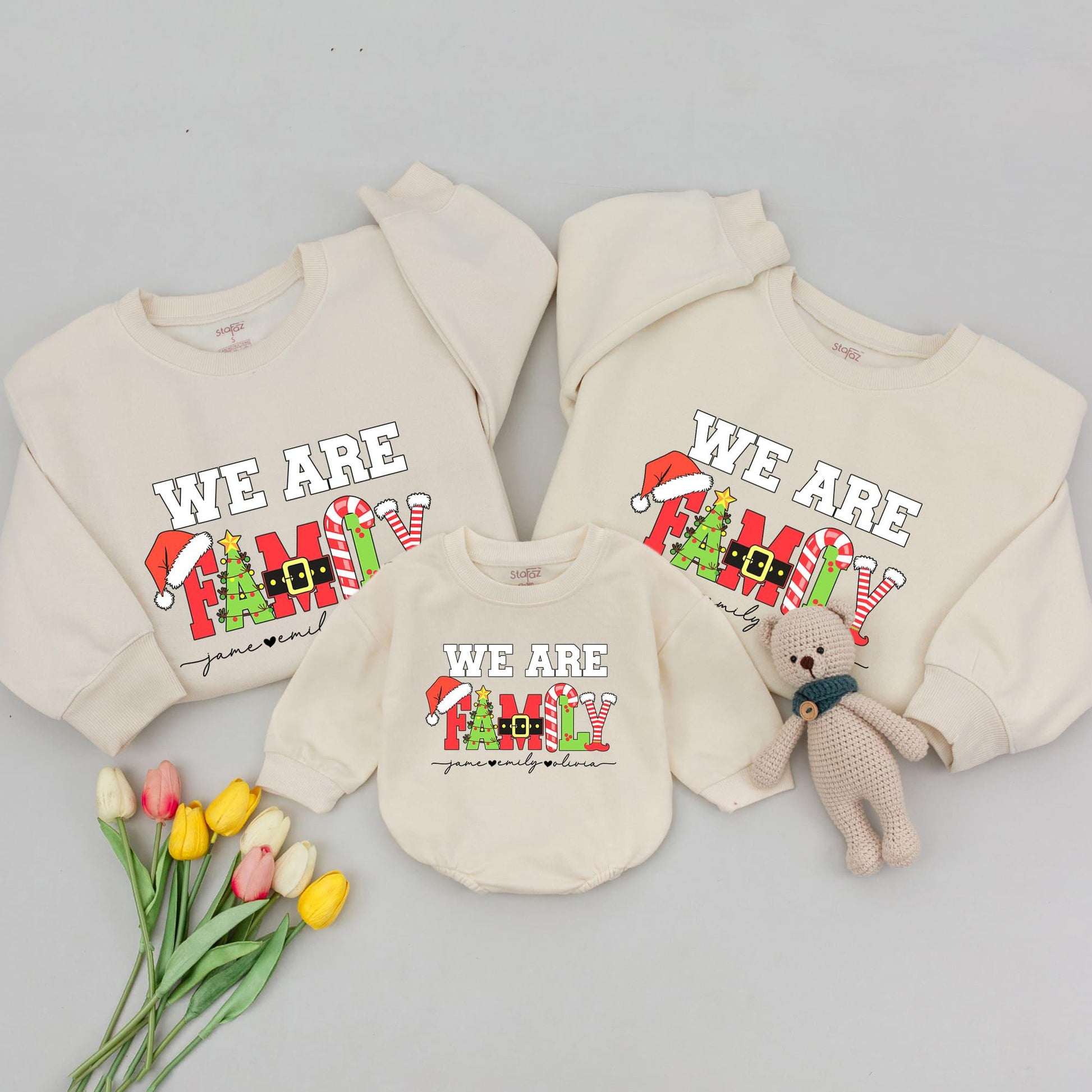 Matching Christmas Family Outfits: Personalized Holiday Sweatshirts