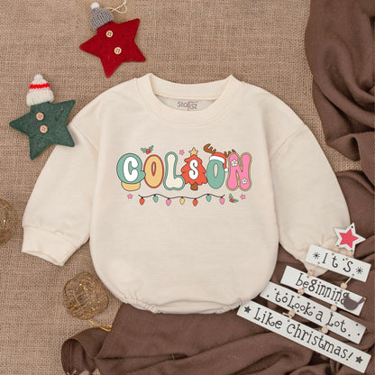 Personalized Christmas Baby Romper & Bodysuit Gift Set