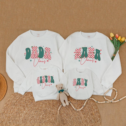 Matching Family Claus Sweaters: Trendy Checkered Xmas Gifts  