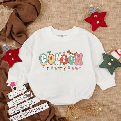 Personalized Christmas Baby Romper & Bodysuit Gift Set