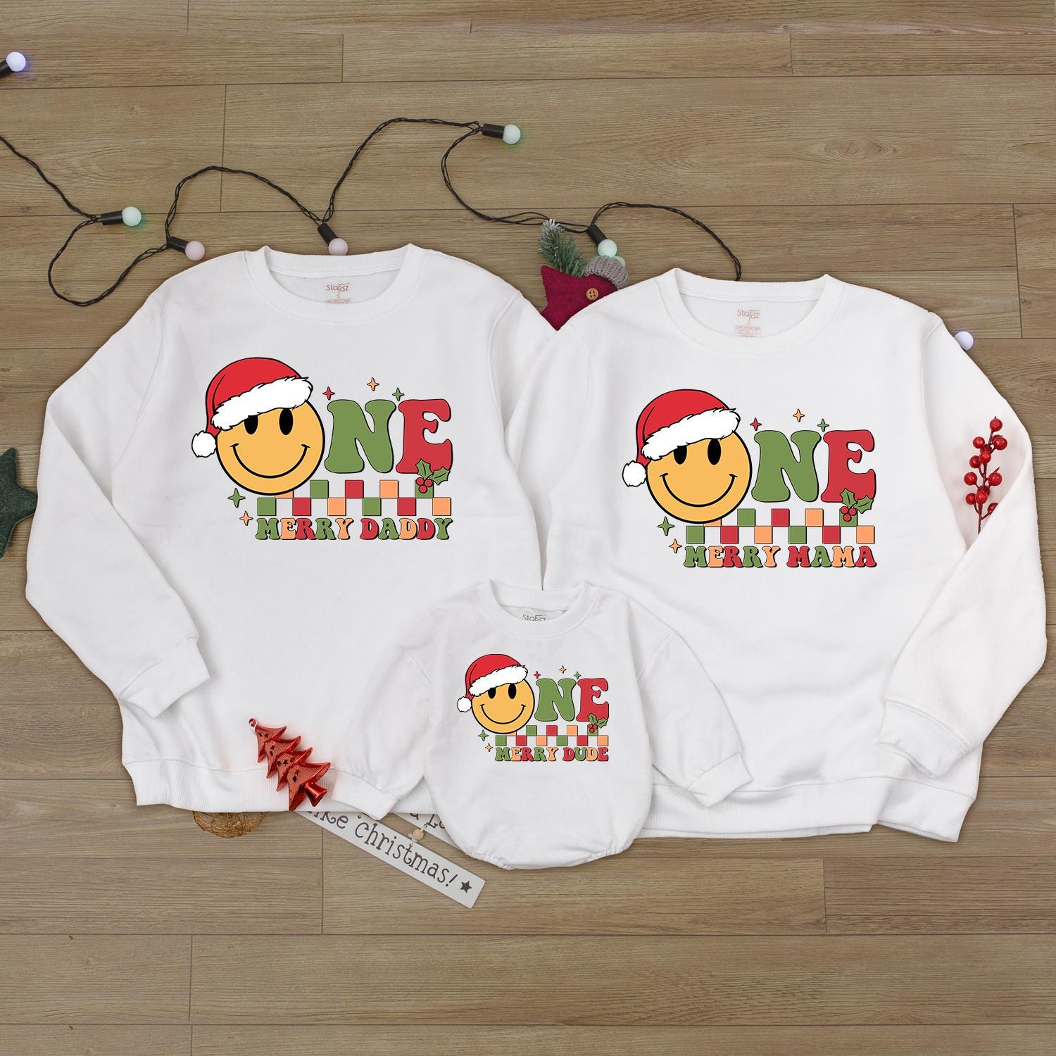 Merry Dude Christmas Birthday Outfit – Family Sweaters & Matching Set