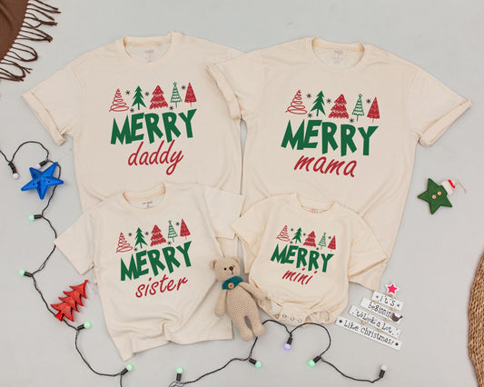 Personalized Vintage Christmas Shirts, Matching Family Holiday Outfit