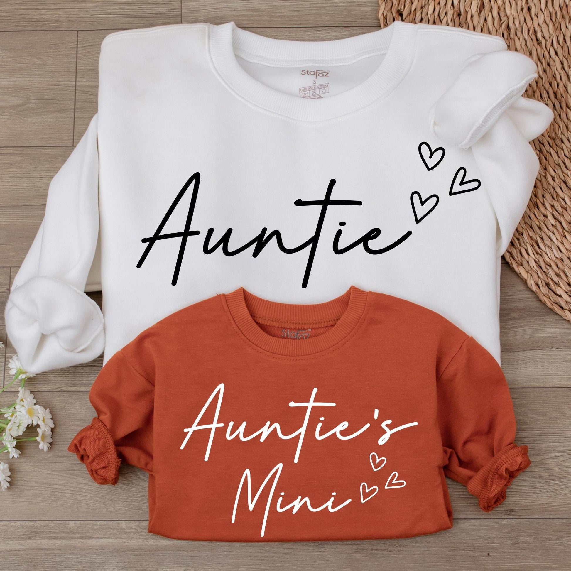 Auntie & Mini Matching Sweatshirts: Perfect Aunt & Niece/Nephew Gift