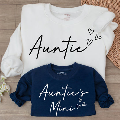 Auntie & Mini Matching Sweatshirts: Perfect Aunt & Niece/Nephew Gift