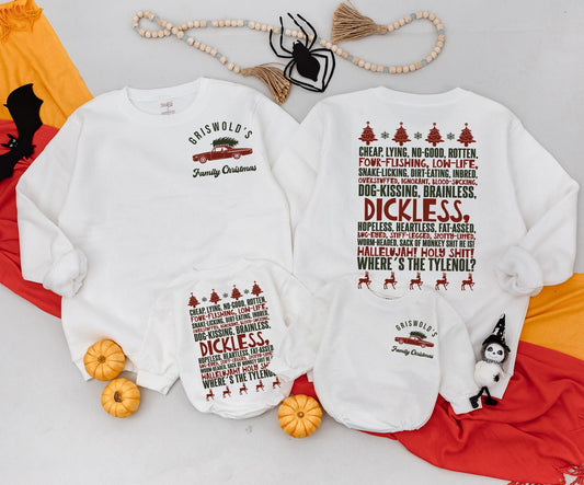 Griswold Family Christmas 2-Sided Sweatshirt Festive Retro Wagon Tree Farm Holiday Gift for Women