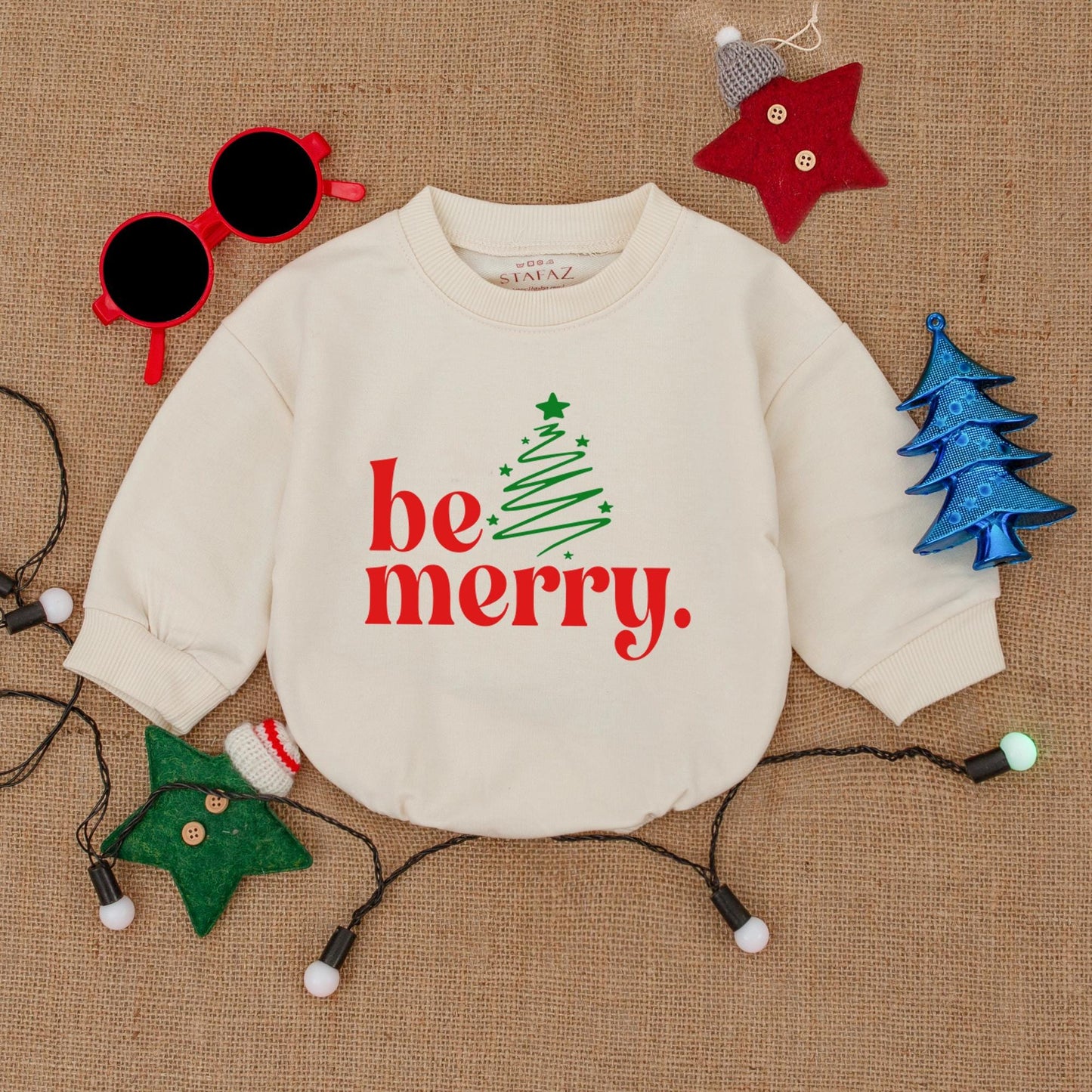 Be Merry Christmas Bubble Romper, Festive Baby Bodysuit with Tree Graphic, Girly Holiday Outfit, Infant Romper Gift, Santa Claus Costume 135 chars