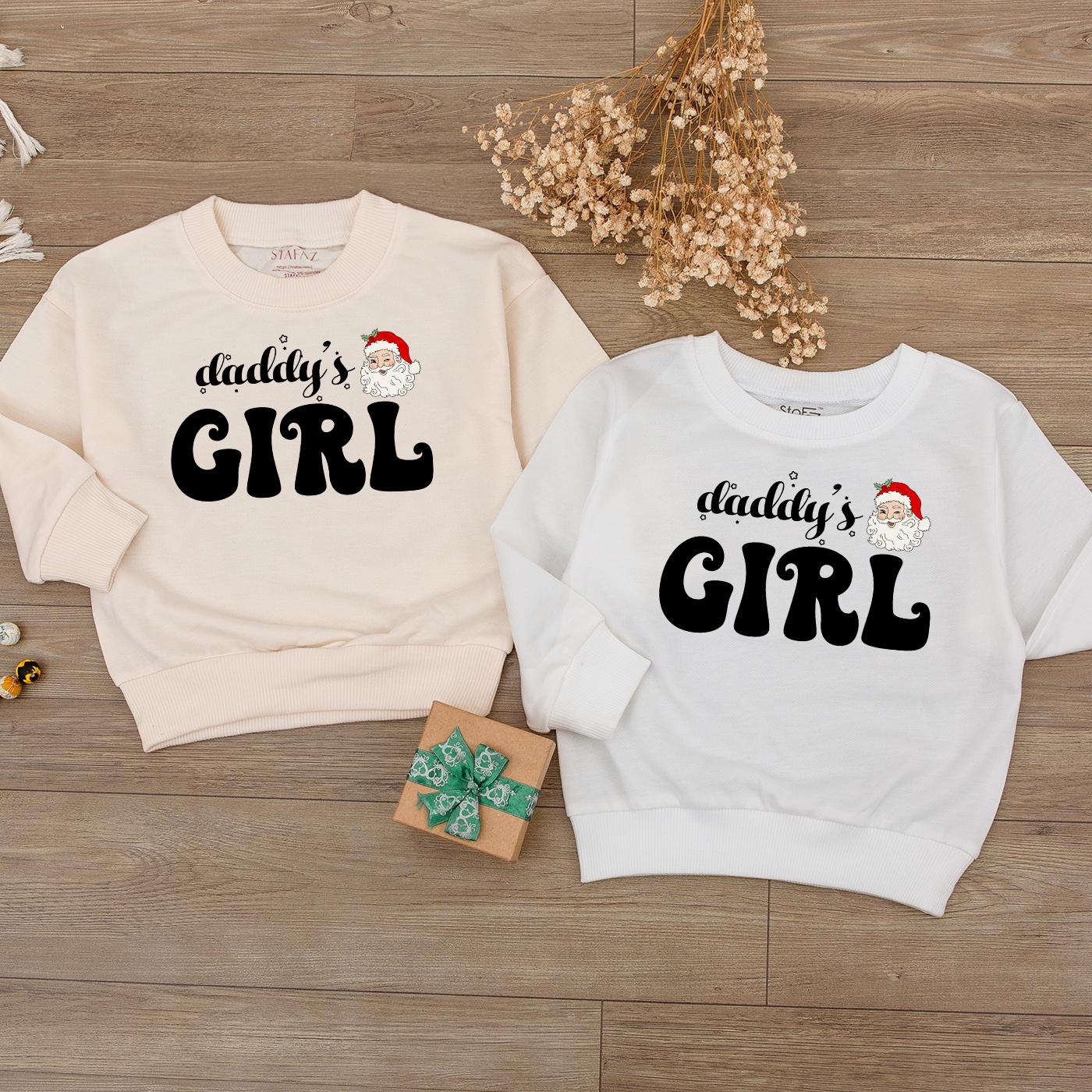 Daddy's Girl Christmas Romper Baby Bodysuit Santa Claus Holiday Gift Girl's 1st Christmas Outfit Baby Shower