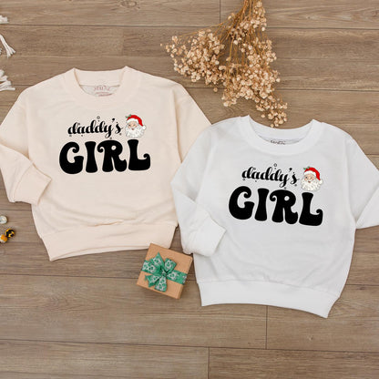 Daddy's Girl Christmas Romper Baby Bodysuit Santa Claus Holiday Gift Girl's 1st Christmas Outfit Baby Shower