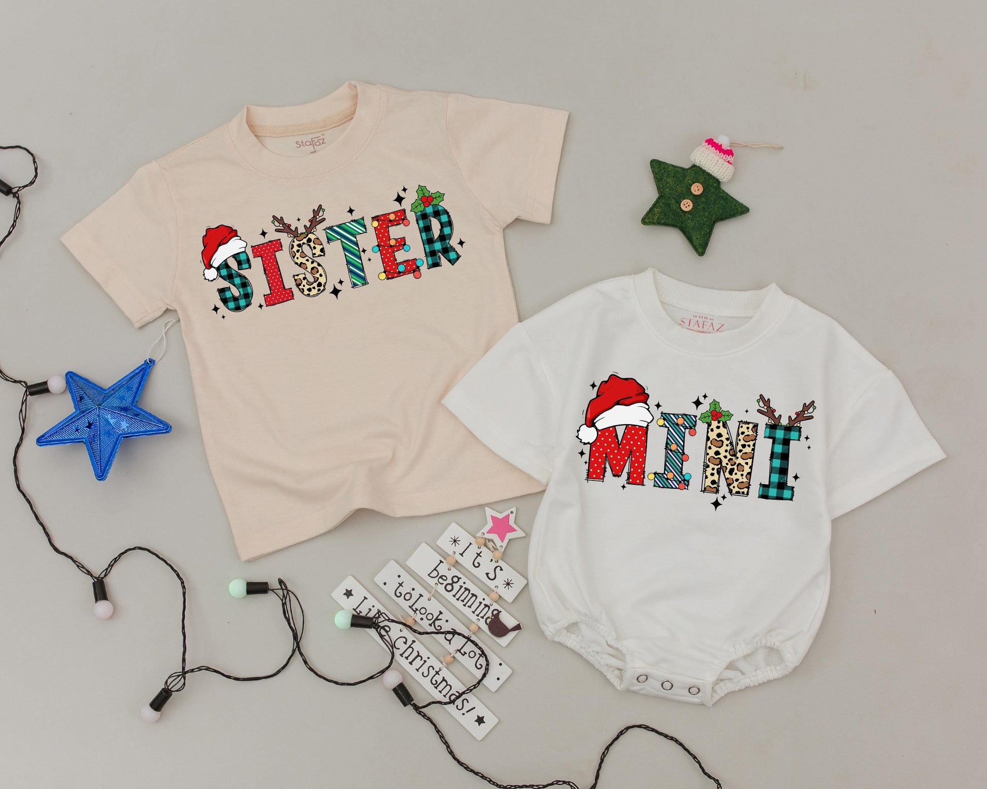 Personalized Vintage Christmas Shirts, Matching Family Holiday Outfits