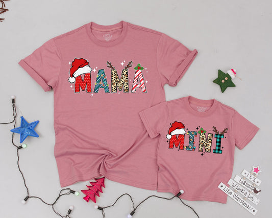 Personalized Vintage Christmas Shirts, Matching Family Holiday Outfits