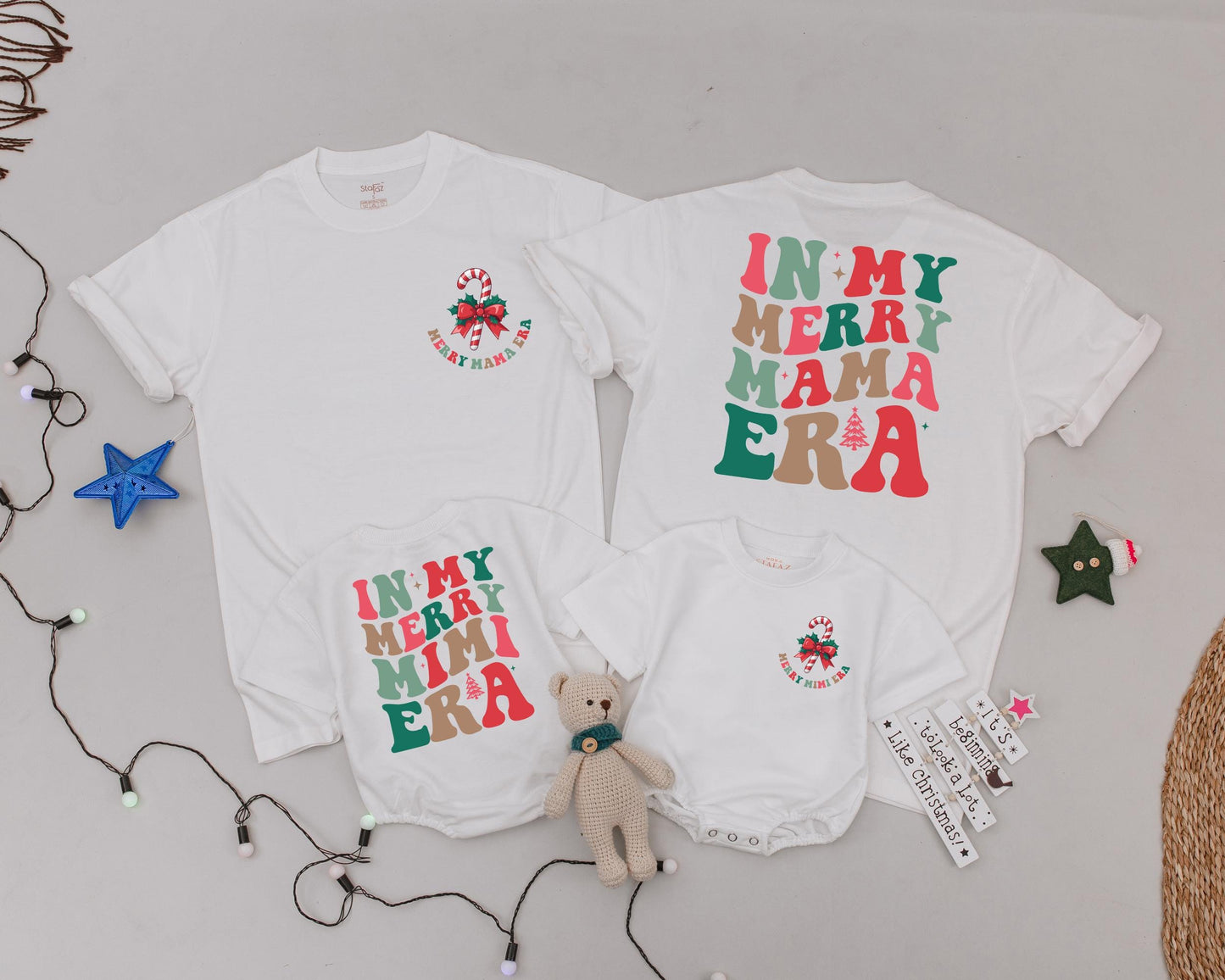 Groovy Vintage Christmas Shirts for Moms & Kids – Family Holiday Set