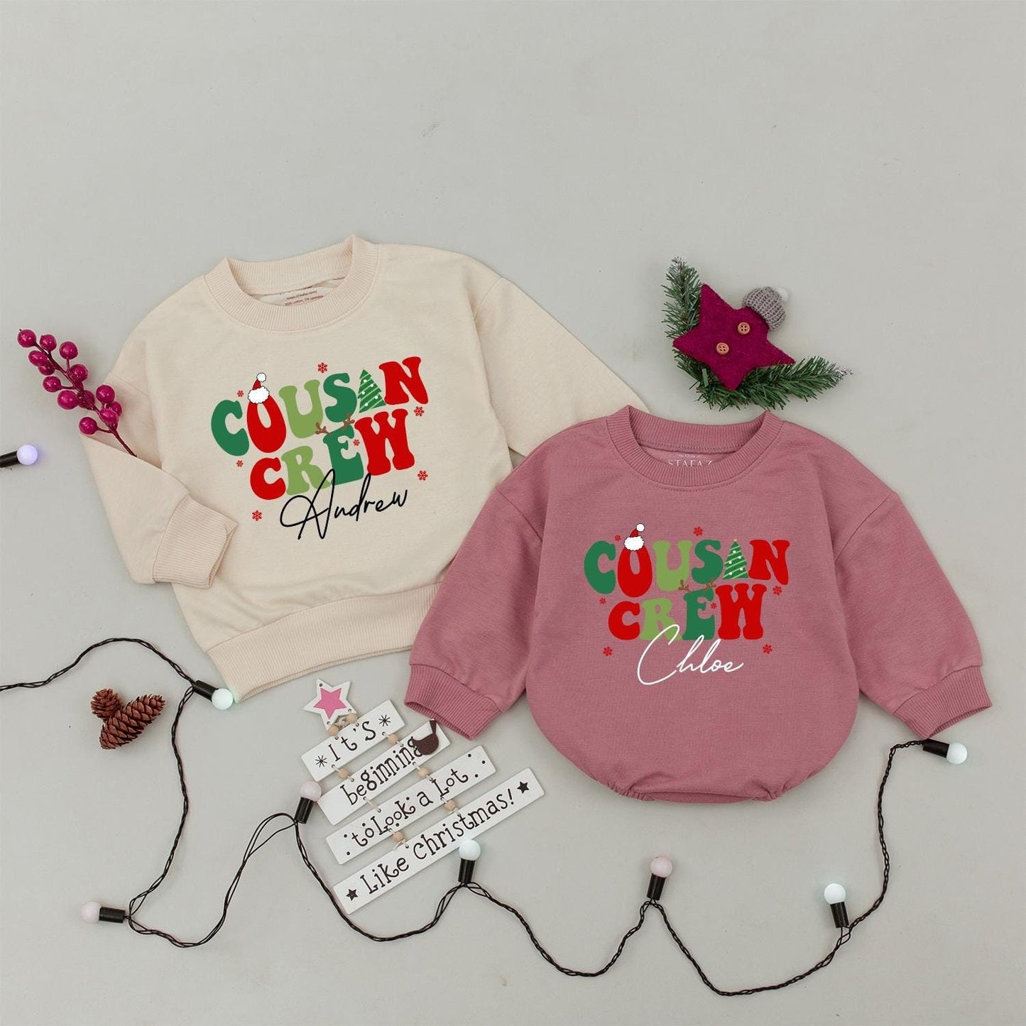 Cozy Cousin Crew Christmas Sweaters: Family Matching Holiday Gifts