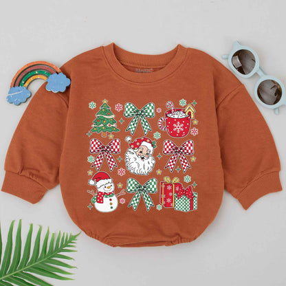First Christmas Baby Romper - Santa Outfit for Newborn Girls